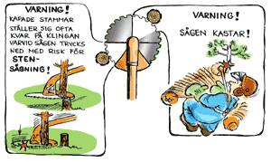 Risk för kast med röjsågen, Nils Forshed
